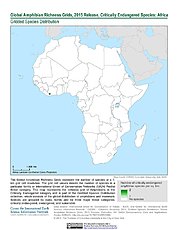 Map: Amphibian Richness - Critically Endangered, 2015: Africa