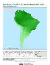 Map: Mammal Richness, 2015: South America