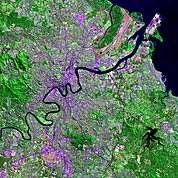 Map: Landsat Image: Brisbane, Australia