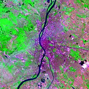 Map: Landsat Image: Budapest, Hungary