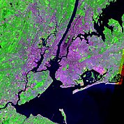 Map: Landsat Image: New York City, U.S.A.