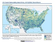 Map: U.S. SVI, v1.01 (2020): Overall Score