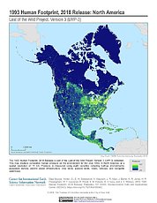 Map: Human Footprint (1993): North America