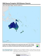 Map: Human Footprint (2009): Oceania